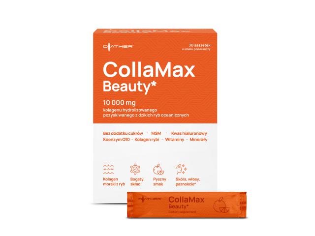 Collamax Beauty o smaku pomarańczy interakcje ulotka saszetka  30 sasz.