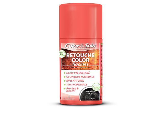 COLOR & SOIN Spray do retuszu odrostów dla odcieni czarnych interakcje ulotka spray - 75 ml