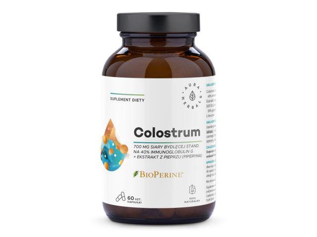 Colostrum 700 mg + Bioperine interakcje ulotka kapsułki - 60 kaps.