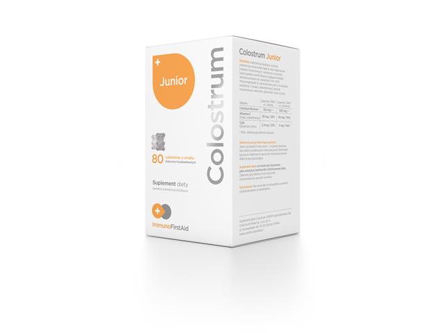 Colostrum JUNIOR interakcje ulotka pastylki do ssania - 80 pastyl.