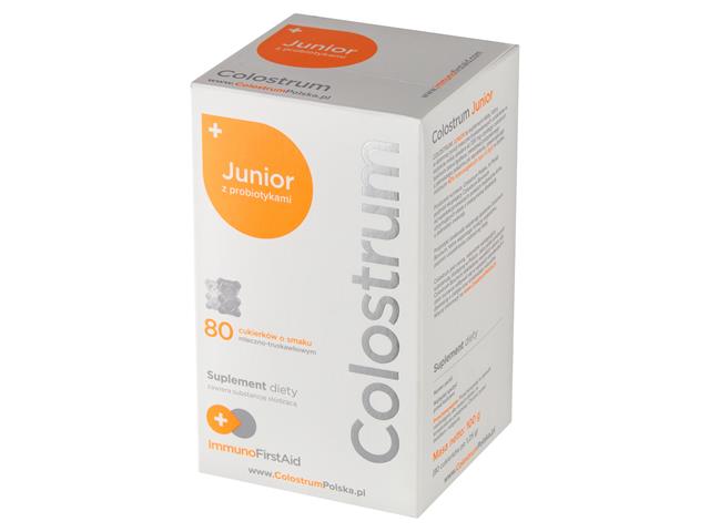 Colostrum Junior interakcje ulotka cukierki  80 szt. | słój