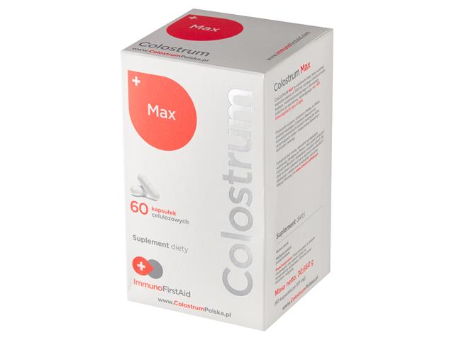 Colostrum Max interakcje ulotka kapsułki wegetariańskie  60 kaps.