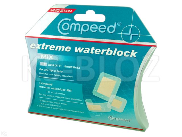 Compeed Extreme Waterblock Plastry mix interakcje ulotka plaster  12 szt.