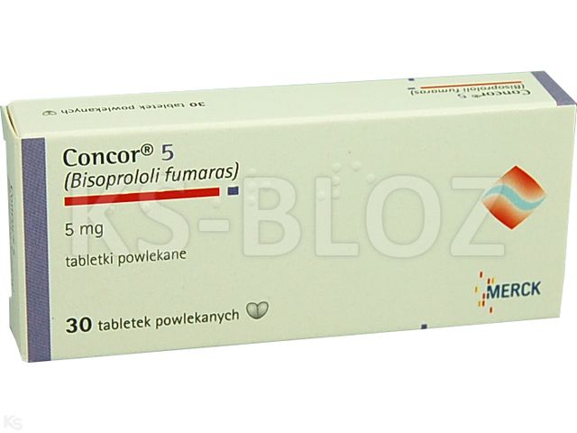 Concor 5 interakcje ulotka tabletki powlekane 5 mg 30 tabl. | 3 blist.po 10 szt.