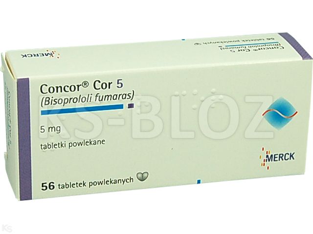 Concor Cor 5 interakcje ulotka tabletki powlekane 5 mg 56 tabl. | 4 blist.po 14 szt.