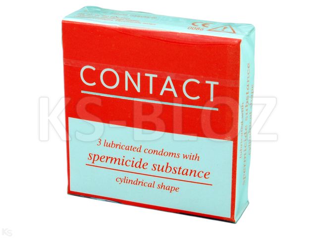 Contact Prezerwatywy plemnikobójcze cylindryczne interakcje ulotka prezerwatywa - 3 szt.