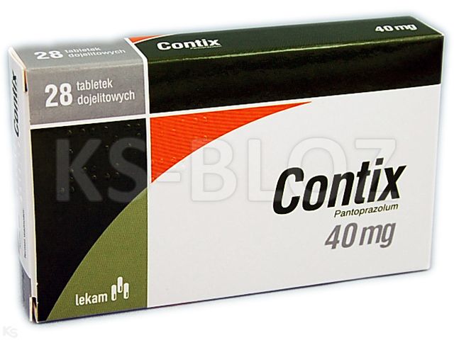 Contix interakcje ulotka tabletki dojelitowe 40 mg 28 tabl. | 2 blist.po 14 szt.