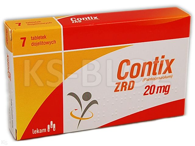 Contix Zrd interakcje ulotka tabletki dojelitowe 20 mg 7 tabl. (blist.)