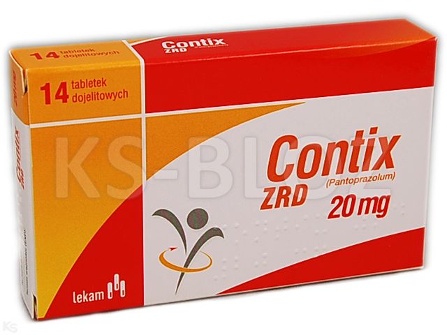Contix Zrd interakcje ulotka tabletki dojelitowe 20 mg 14 tabl. | blister