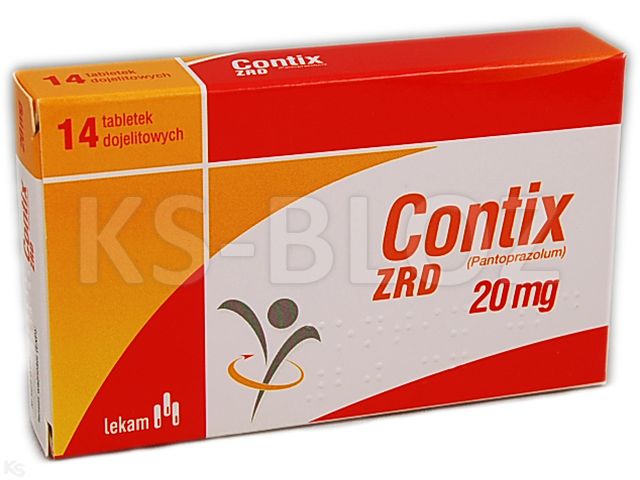 Contix Zrd interakcje ulotka tabletki dojelitowe 20 mg 14 tabl. (blist.)