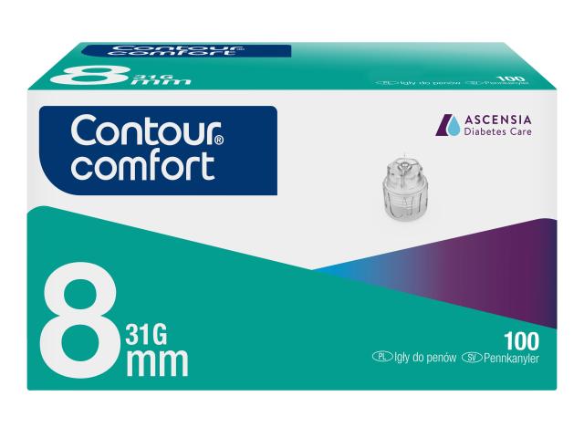 Contour Comfort Igły do pena 31G 0,25 x 8 mm interakcje ulotka igła 100 szt.