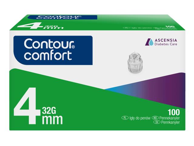 Contour Comfort Igły do pena 32G 0,23 x 4 mm interakcje ulotka igła 100 szt.