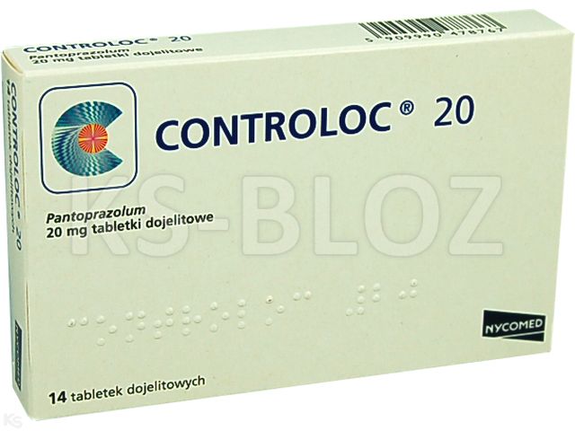 Controloc 20 interakcje ulotka tabletki dojelitowe 20 mg 14 tabl. | blister