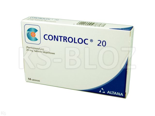 Controloc 20 interakcje ulotka tabletki dojelitowe 20 mg 14 tabl. (but.)