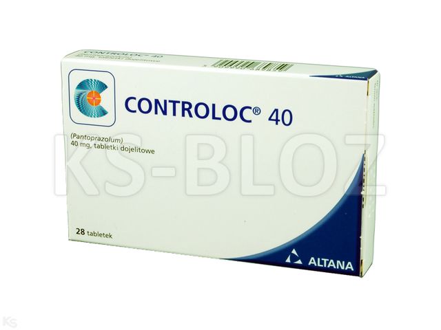 Controloc 40 interakcje ulotka tabletki dojelitowe 40 mg 28 tabl. | butelka
