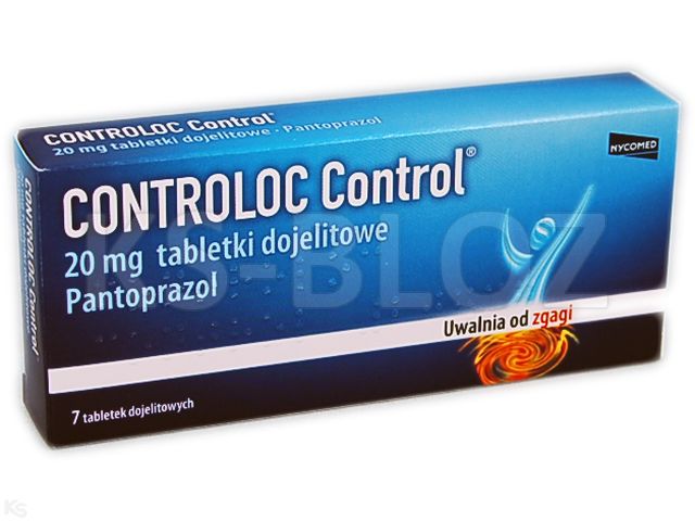 Controloc Control interakcje ulotka tabletki dojelitowe 20 mg 7 tabl. | blist.Alu/Alu