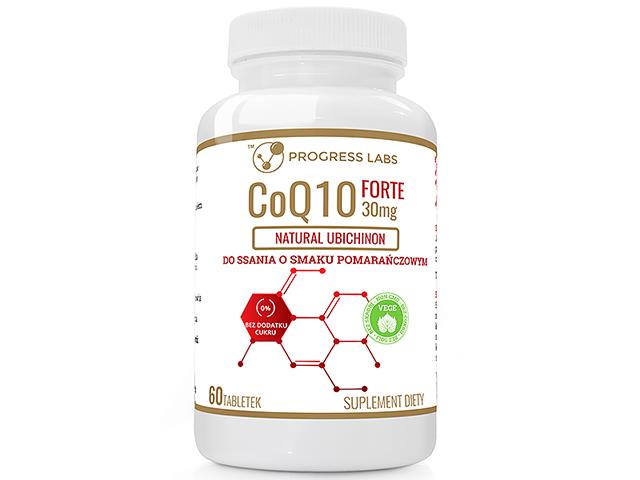 CoQ10 30mg Forte Natural Ubichinon Do ssania i żucia o smaku pomarańczowym interakcje ulotka tabletki do ssania  60 tabl.