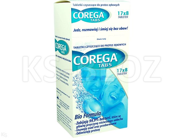 Corega Tabs Bio Formula interakcje ulotka tabletki rozpuszczalne  136 tabl.