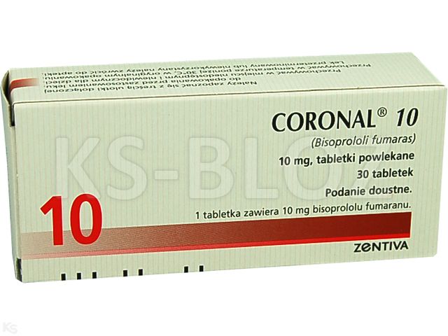 Coronal 10 interakcje ulotka tabletki powlekane 10 mg 30 tabl.