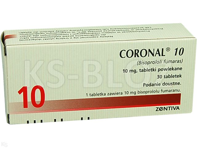 Coronal 10 interakcje ulotka tabletki powlekane 10 mg 