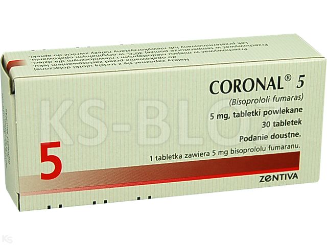 Coronal 5 interakcje ulotka tabletki powlekane 5 mg 30 tabl.