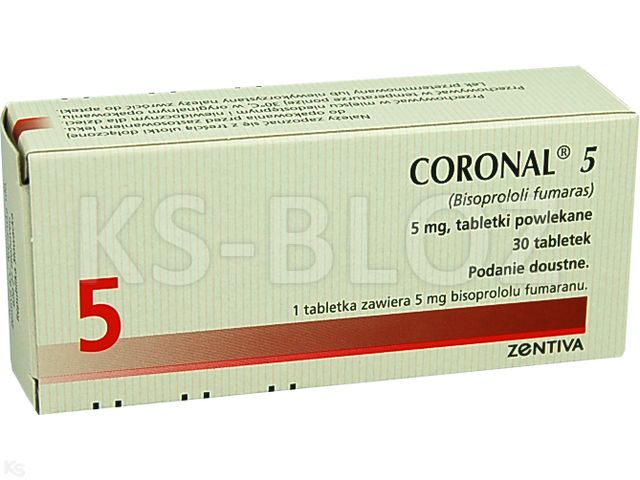 Coronal 5 interakcje ulotka tabletki powlekane 5 mg 30 tabl. | 3x10szt.lub 2x15szt