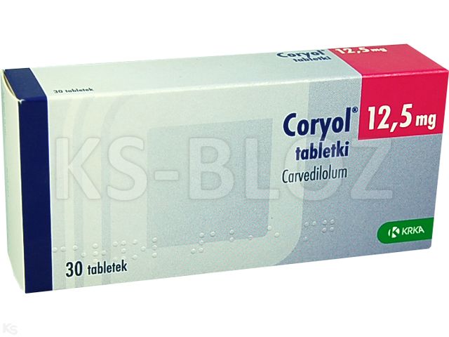 Coryol 12,5 interakcje ulotka tabletki 12,5 mg 30 tabl.
