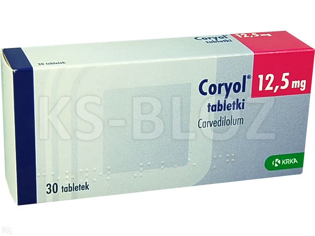 Coryol 12,5 interakcje ulotka tabletki 12,5 mg 