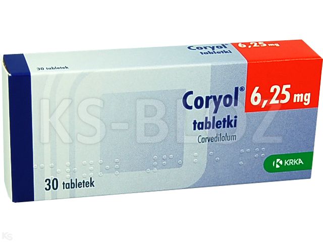 Coryol interakcje ulotka tabletki 6,25 mg 