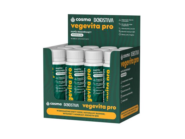 Cosma Boostiva Vegevita Pro interakcje ulotka płyn - 12 szt. po 80 ml