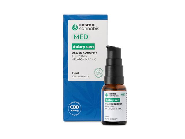 Cosma Cannabis Dobry Sen Med interakcje ulotka olejek - 15 ml (but.z dozown.)