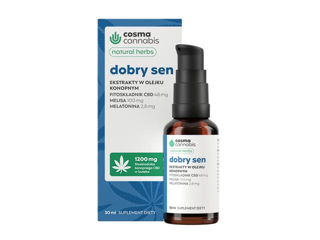 Cosma Cannabis Dobry Sen Natural Herbs interakcje ulotka krople - 30 ml