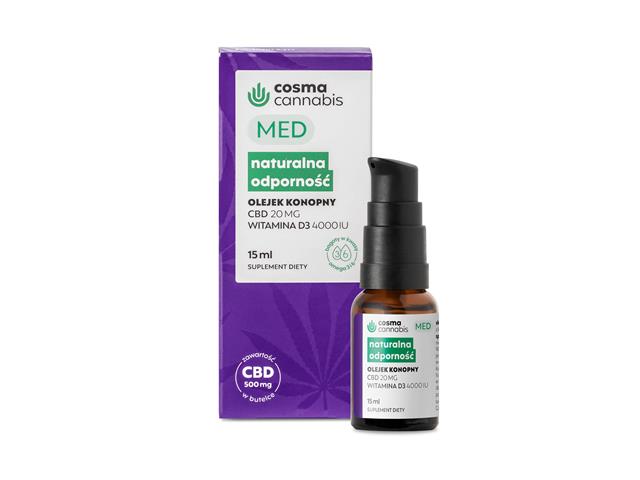 Cosma Cannabis Naturalna Odporność Med interakcje ulotka olejek  15 ml (but.z dozown.)