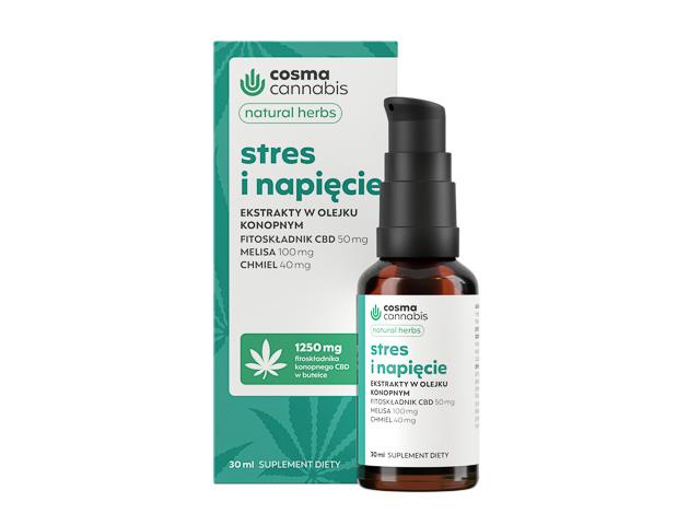 Cosma Cannabis Stres I Napięcie Natural Herbs interakcje ulotka krople - 30 ml