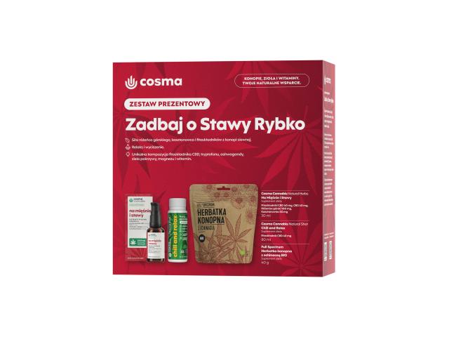 Cosma Cannabis Zadbaj O Stawy Rybko Zestaw prezentowy Na Mięśnie i Stawy+Chill and Relax+Herbatka interakcje ulotka zestaw - 30 ml (+ 80 ml + 40 g)