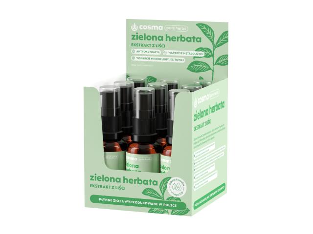 Cosma Pure Herbs Zielona Herbata interakcje ulotka płyn  9 szt. po 30 ml