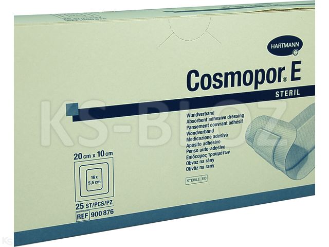 Cosmopor E Opatrunek jałowy 10 x 20 cm interakcje ulotka opatrunek  25 szt.