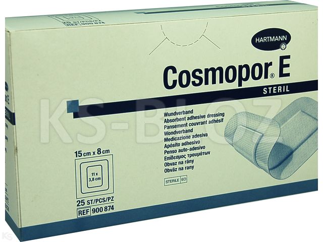 Cosmopor E Opatrunek jałowy 8 x 15 cm interakcje ulotka opatrunek  25 szt.