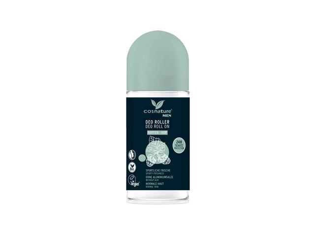 COSNATURE BIO MEN 24h naturalny Dezodorant roll-on z wyciągiem z szyszek chmielu interakcje ulotka roll-on - 50 ml (but.)