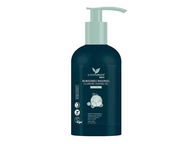 COSNATURE BIO MEN Naturalny oczyszczający Żel do golenia z wyciągiem z szyszek chmielu interakcje ulotka   200 ml | butel.z pompką