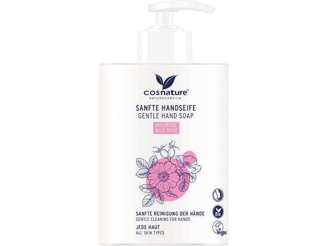 COSNATURE BIO Naturalne delikatne Mydło w żelu do rąk z olejkiem z dzikiej róży interakcje ulotka mydło płynne - 300 ml (but. z pompką)