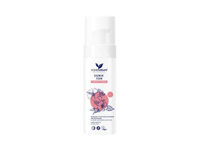 COSNATURE Naturalna Pianka pod prysznic z kwiatem hibiskusa interakcje ulotka pianka  150 ml