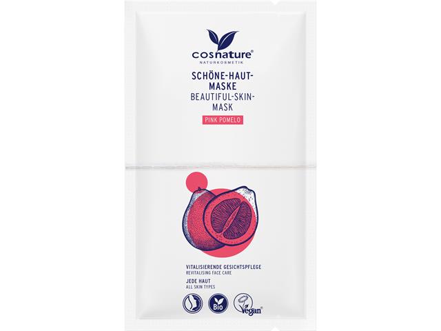 COSNATURE Naturalna upiększająca maska do twarzy z różowym pomelo interakcje ulotka maseczka - 2 sasz. po 8 ml