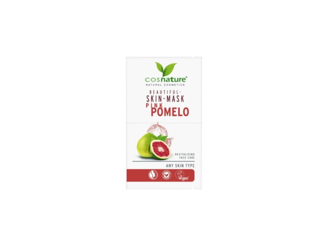 COSNATURE Naturalna upiększająca Maska do twarzy z różowym pomelo interakcje ulotka maseczka  2 sasz. po 8 ml