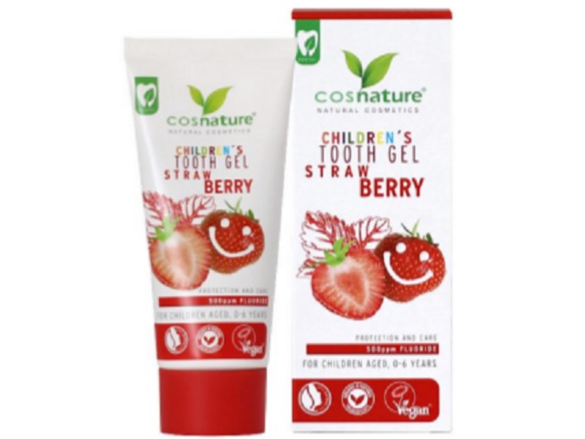 COSNATURE Pasta d/zęb. d/dzieci w żelu o smaku truskawkowym interakcje ulotka pasta do zębów - 60 ml