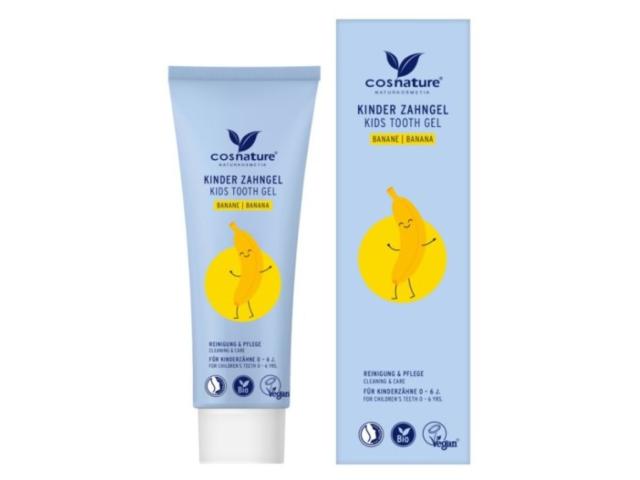 Cosnature Żel do zębów dla dzieci naturalny bananowy bez fluoru 0-6 lat interakcje ulotka żel - 75 ml