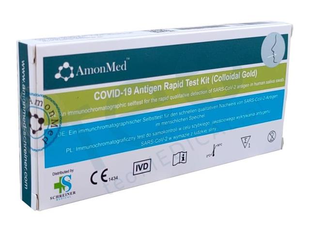 Covid-19 Antigen Rapid Test kit colloidal gold interakcje ulotka test  1 szt.