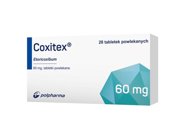 Coxitex interakcje ulotka tabletki powlekane 60 mg 28 tabl.
