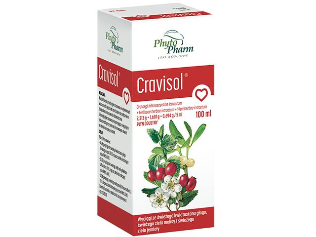 Cravisol interakcje ulotka płyn doustny (2,313g+1,601g+0,694g)/5ml 100 ml