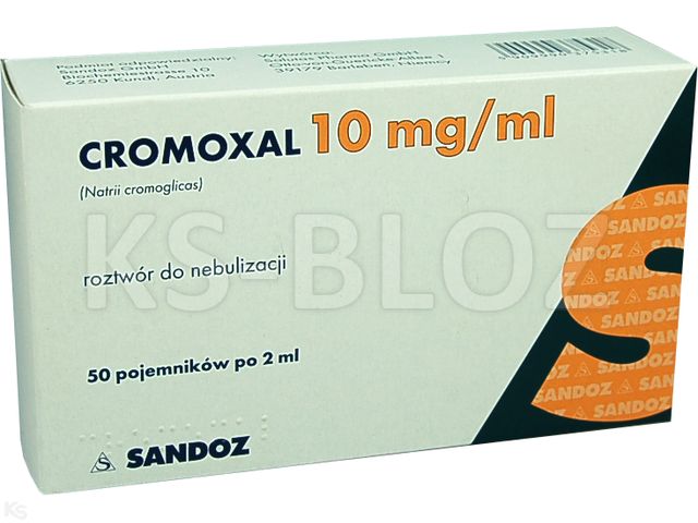Cromoxal interakcje ulotka roztwór do nebulizacji 10 mg/ml 50 amp. po 2 ml